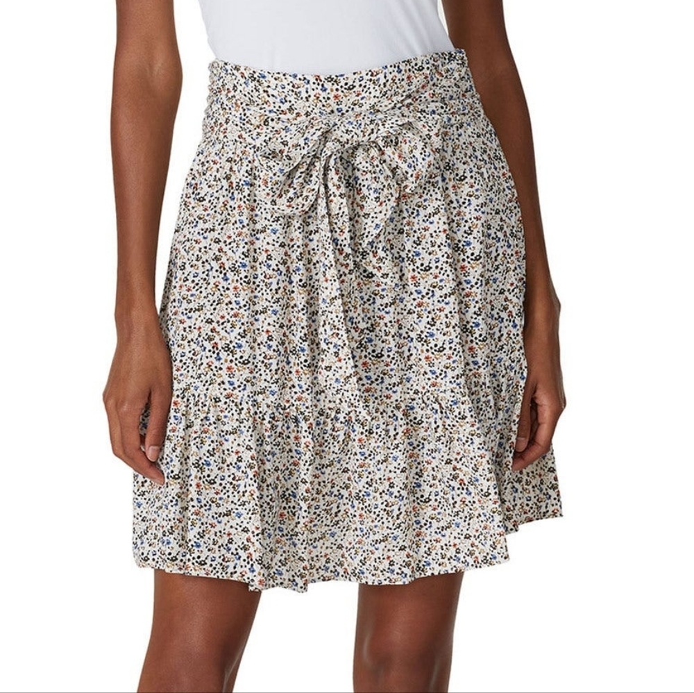 Madewell Tie-Waist Tiered Mini Skirt Floral Sz-XL